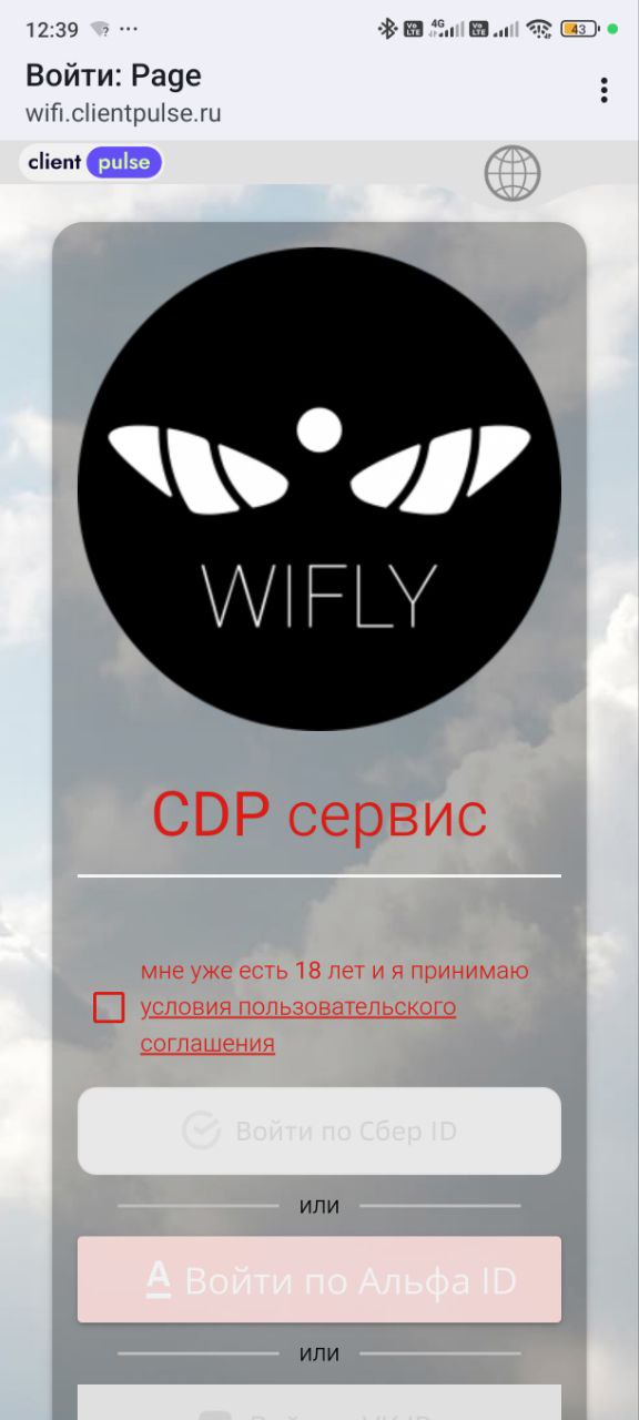 Стартовая страница портала ClientPulse
